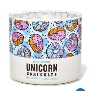 💜 BBW Unicorn Sprinkles 3-Wick Candle NEW